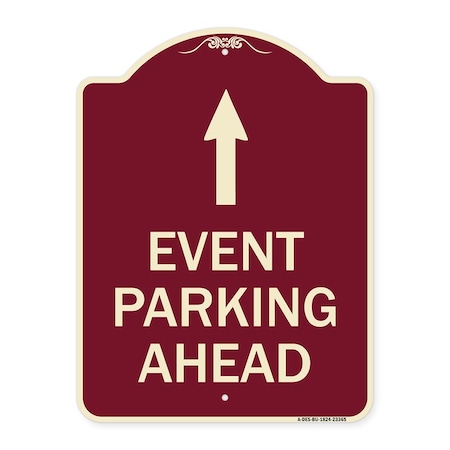 Signmission Designer Series Parking & Post Kit, Burgundy Heavy-Gauge Aluminum Sign, 24" x 18", BU-1824-23366 A-DES-BU-1824-23366